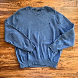 Polo Ralph Lauren XL Solid Navy Cotton Crew Neck Pullover Long Sleeve Sweater